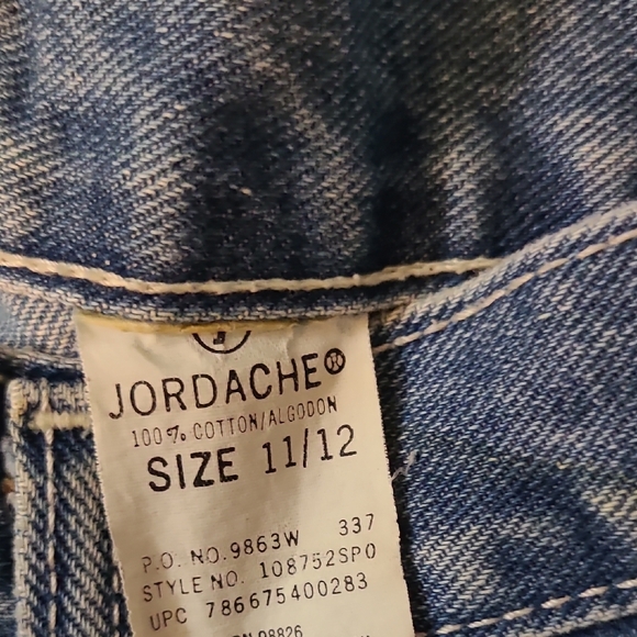 Jordache Women's Light Blue Jean Shorts with Floral Design - Picture 3 of 3